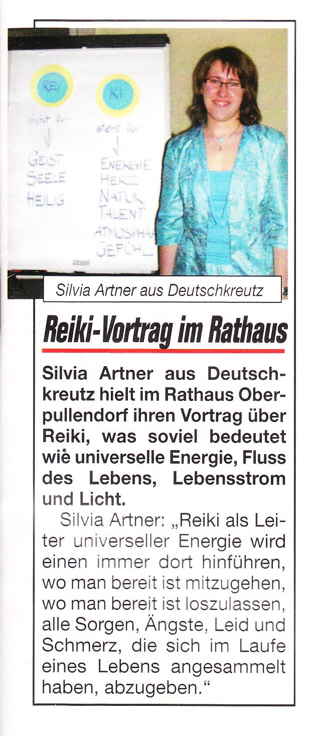 Reiki Vortrag im Rathaus